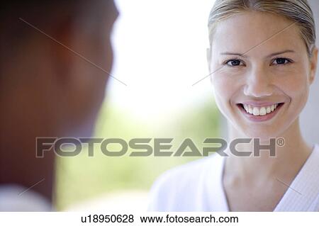 Happy couple relaxing at a spa View Large Photo Image Stock Photo - Happy couple relaxing at a spa. Fotosearch