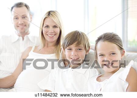 Stock Image - Happy family. Fotosearch