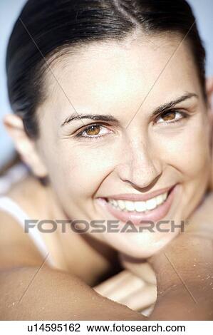 Stock Image - Happy woman. Fotosearch