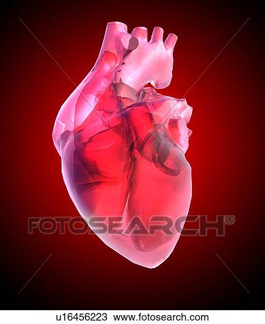 Stock Image - Heart of glass, artwork. Fotosearch