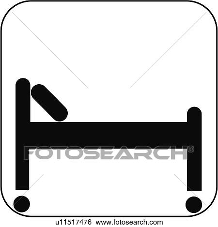 Stock Photograph - Hospital bed symbol, artwork. Fotosearch