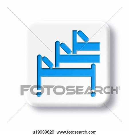Stock Photo - Hospital ward symbol, artwork. Fotosearch