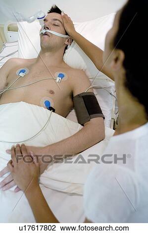 Stock Image - Intensive care patient. Fotosearch