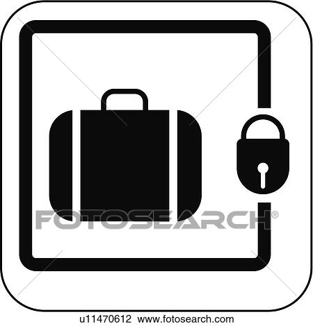 Left luggage symbol, artwork View Large Photo Image Stock Image - Left luggage symbol, artwork. Fotosearch