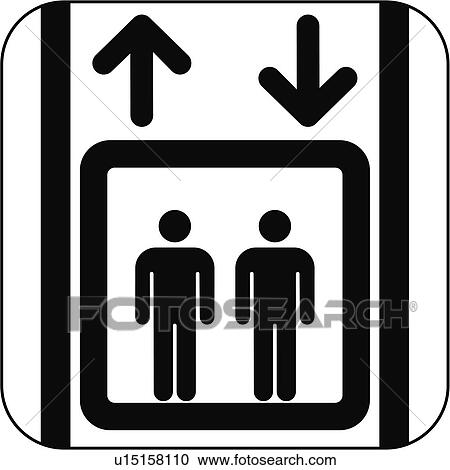 Stock Image - Lift symbol, artwork. Fotosearch