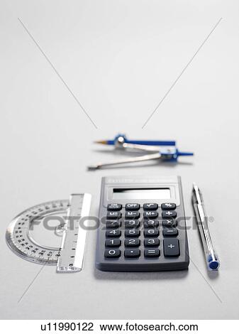 Stock Image - Mathematical equipment. Fotosearch
