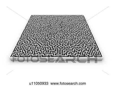 Stock Image - Maze, computer artwork. Fotosearch