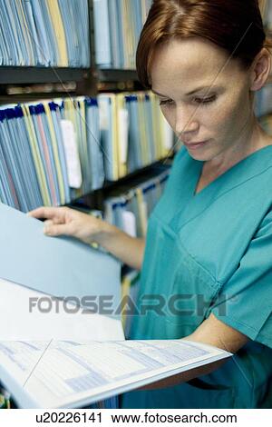 Stock Image - Medical records. Fotosearch