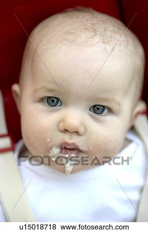 Messy baby View Large Photo Image Stock Photo - Messy baby. Fotosearch