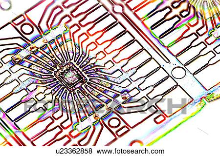 Microprocessor chip, artwork View Large Photo Image Stock Photo - Microprocessor chip, artwork. Fotosearch