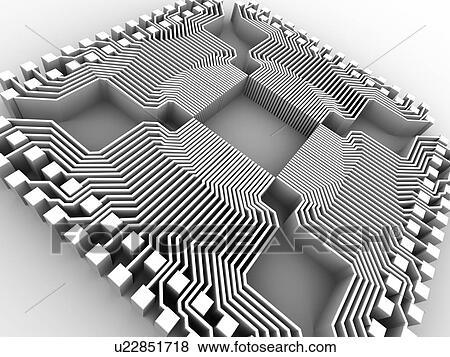 Microprocessor chip, computer artwork View Large Photo Image Stock Photo - Microprocessor chip, computer artwork. Fotosearch