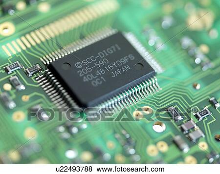 Stock Photo - Microprocessor chip. Fotosearch