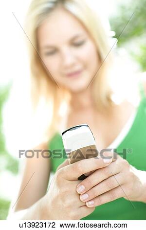 Stock Image - Mobile phone use. Fotosearch
