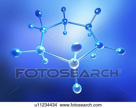 Picture - Molecular structure, computer artwork. Fotosearch