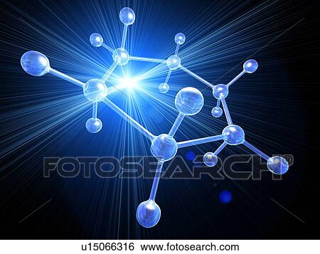 Stock Photograph - Molecular structure, conceptual artwork. Fotosearch