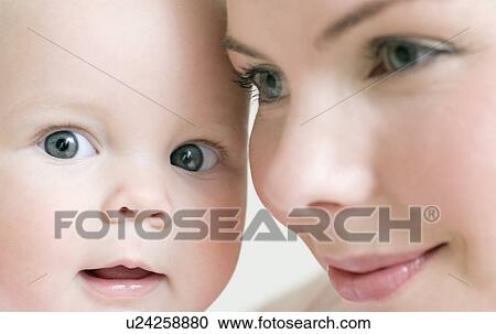 Stock Image - Mother and baby. Fotosearch