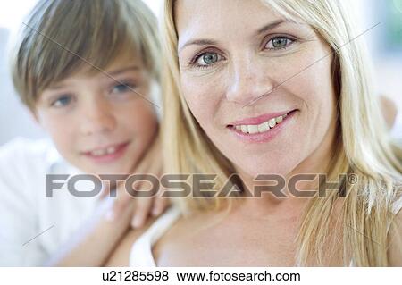 Stock Photo - Mother and son. Fotosearch