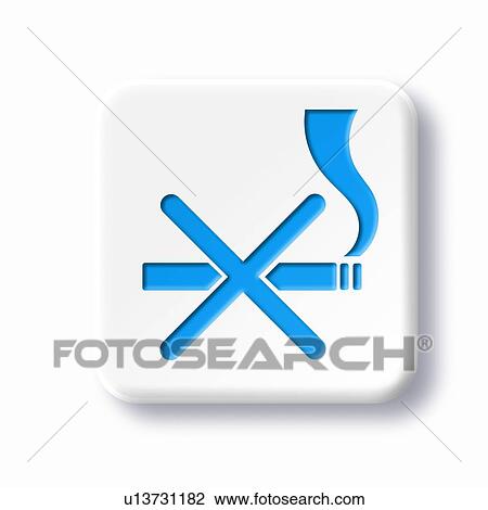Stock Image - No smoking symbol, artwork. Fotosearch