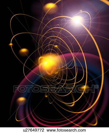 Stock Image - Planetary orbits, artwork. Fotosearch
