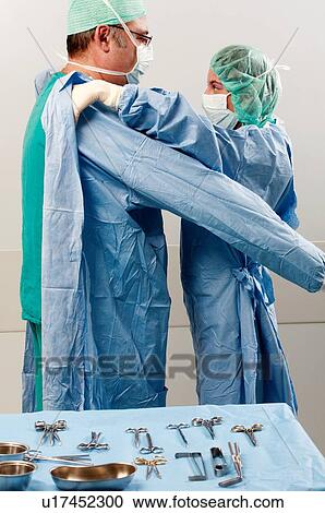 Stock Image - Preparing for surgery. Fotosearch