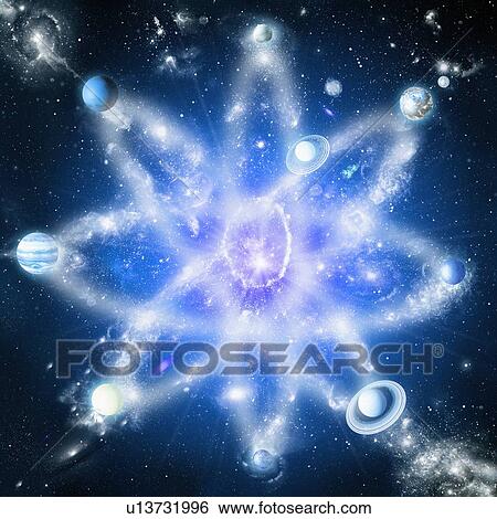 Quantised orbits of the planets View Large Photo Image Stock Photograph - Quantised orbits of the planets. Fotosearch