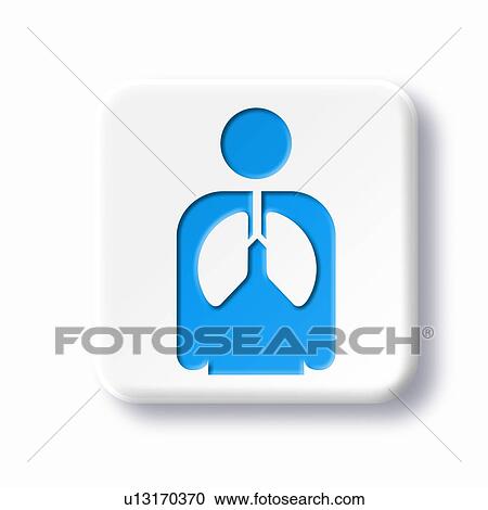 Stock Image - Respiratory medicine symbol, artwork. Fotosearch
