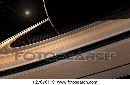 Saturn's rings, artwork View Large Photo Image Stock Photo - Saturn's rings, artwork. Fotosearch