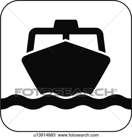 Stock Image - Ship symbol, artwork. Fotosearch