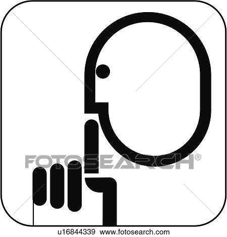 Silence symbol, artwork View Large Photo Image Stock Photo - Silence symbol, artwork. Fotosearch