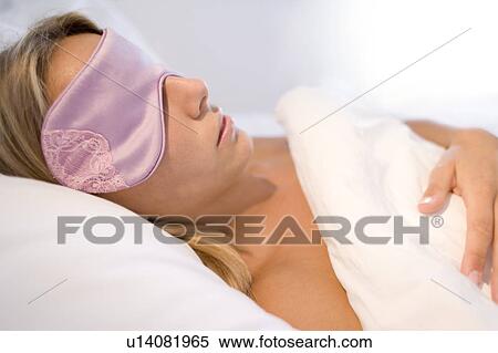 Stock Photography - Sleeping woman. Fotosearch