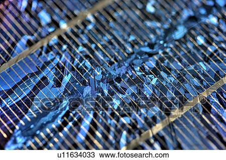 Stock Image - Solar cells, artwork. Fotosearch