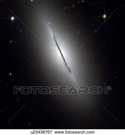 Stock Photo - Spindle galaxy (NGC 5866). Fotosearch