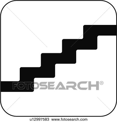 Stairs symbol, artwork View Large Photo Image Stock Image - Stairs symbol, artwork. Fotosearch