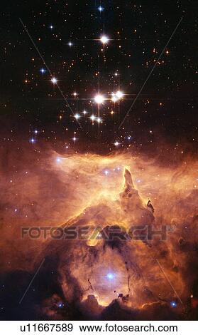 Star cluster Pismis 24 above NGC 6357 View Large Photo Image Stock Photo - Star cluster Pismis 24 above NGC 6357. Fotosearch
