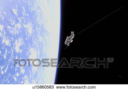 Stock Image - SuitSat space debris, 2006. Fotosearch