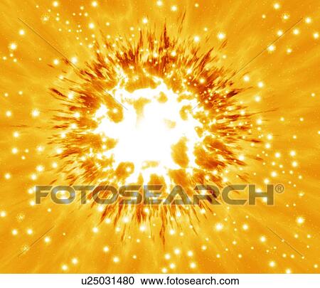 Stock Image - Supernova explosion, artwork. Fotosearch