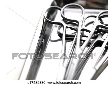 Stock Image - Surgical forceps. Fotosearch