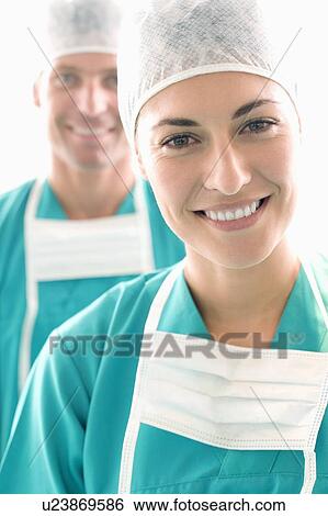 Stock Photograph - Surgical team. Fotosearch