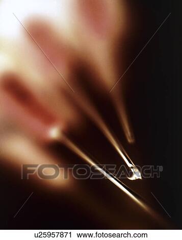 Stock Image - Syringe needles. Fotosearch