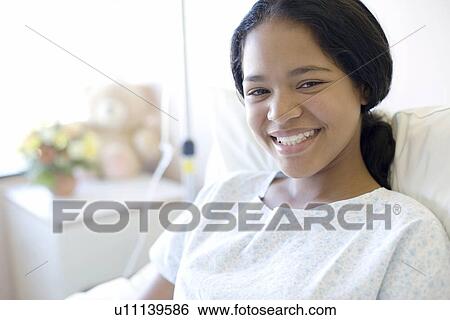 Stock Photograph - Teenage hospital patient. Fotosearch