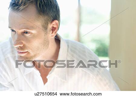 Picture - Thoughtful man. Fotosearch