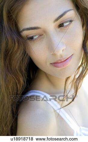 Thoughtful woman View Large Photo Image Stock Photo - Thoughtful woman. Fotosearch