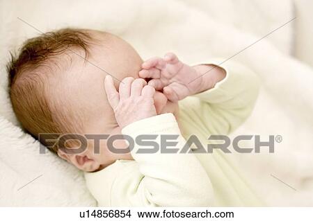 Picture - Tired baby. Fotosearch
