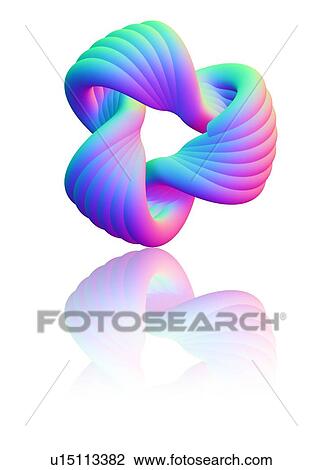 Stock Image - Torus knot, computer artwork. Fotosearch