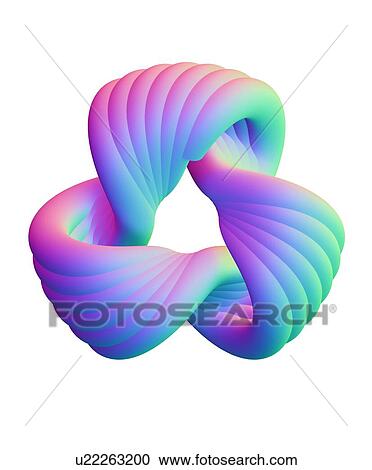 Stock Image - Torus knot, computer artwork. Fotosearch