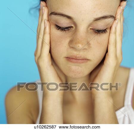 Unhappy girl View Large Photo Image Stock Photo - Unhappy girl. Fotosearch