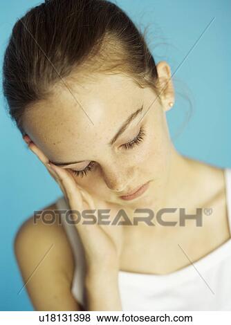 Stock Photo - Unhappy girl. Fotosearch