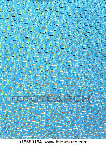 Picture - Water droplets from condensation. Fotosearch