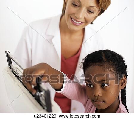 Stock Photo - Weight check-up. Fotosearch