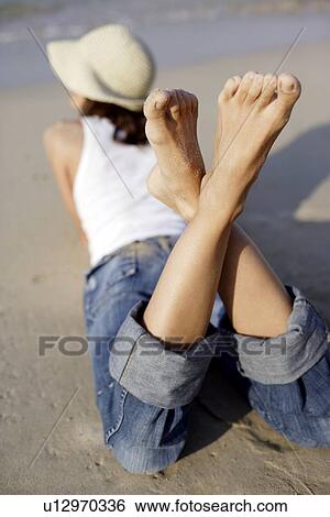 Woman at the beach View Large Photo Image Stock Photograph - Woman at the beach. Fotosearch